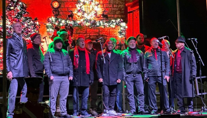 Singing at Roswell Tree Lighting